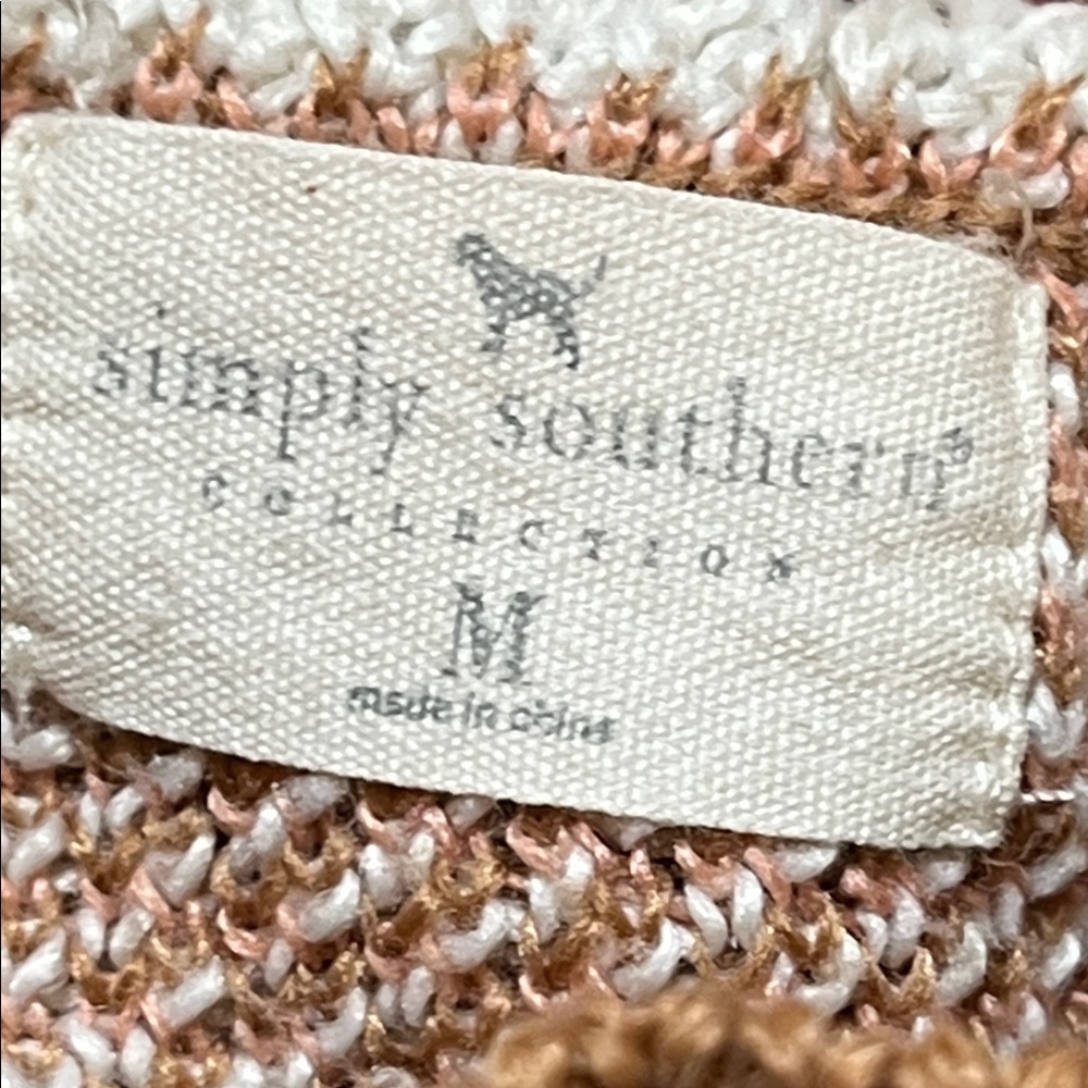Simply Southern Long Sleeve Brown,Pink Cream Womens Leopard Print Sweater Size M - Picture 4 of 6